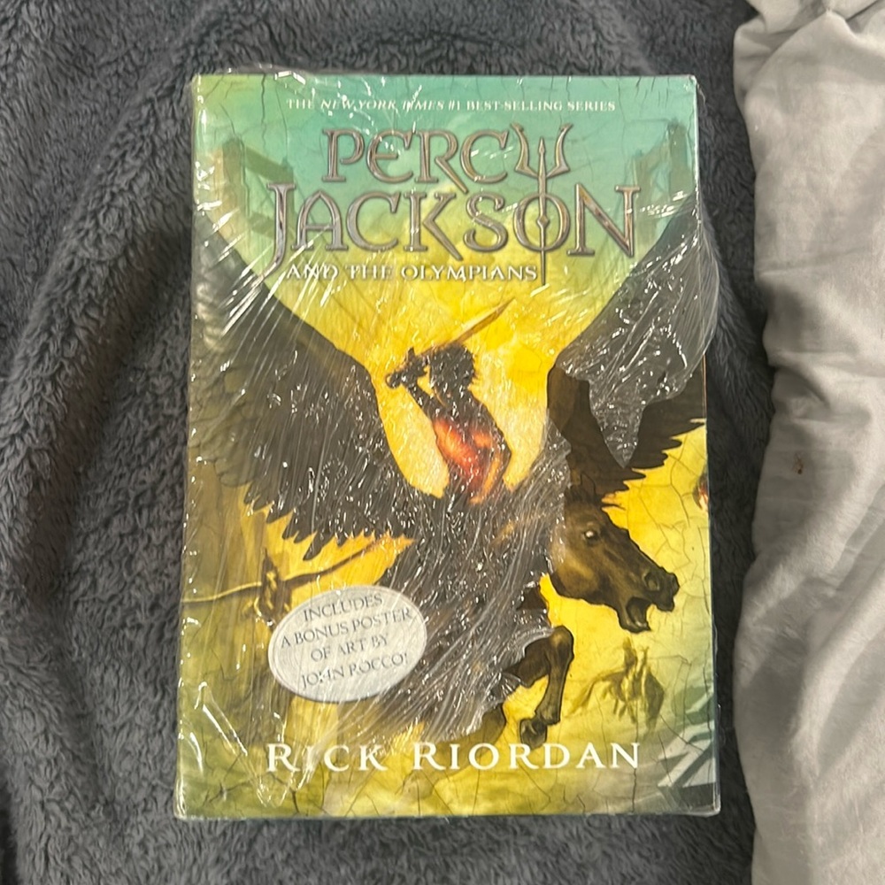 Percy Jackson and the Olympians five book series NWT